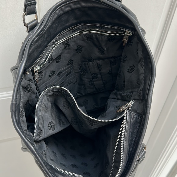 Chrome Hearts large Black Leather travel tote - Picture 8 of 12